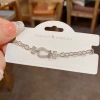Ligero lujo moda premium sentido completo taladrado herradura anillo hebilla pulsera exquisita personalidad diseño único una centena de pulseras con accesorios Specification image